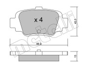 22-0742-0 Sada brzdových destiček, kotoučová brzda METELLI