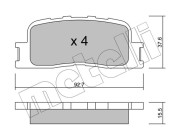 22-0753-0 Sada brzdových destiček, kotoučová brzda METELLI