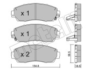 22-0903-0 Sada brzdových destiček, kotoučová brzda METELLI