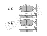 22-0968-0 METELLI sada brzdových platničiek kotúčovej brzdy 22-0968-0 METELLI
