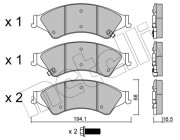 22-0971-0 Brzdové destičky METELLI