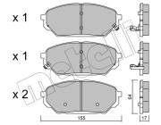 22-0999-0 Sada brzdových destiček, kotoučová brzda METELLI