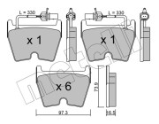 22-1043-0 Sada brzdových destiček, kotoučová brzda METELLI