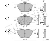 22-1087-0 Sada brzdových destiček, kotoučová brzda METELLI