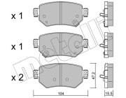 22-1159-0 Brzdové destičky METELLI