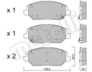 22-1163-0 Brzdové destičky METELLI
