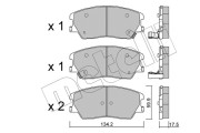 22-1305-0 Sada brzdových destiček, kotoučová brzda METELLI