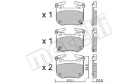 22-1307-0 Sada brzdových destiček, kotoučová brzda METELLI