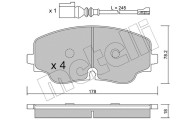 22-1316-0 Sada brzdových destiček, kotoučová brzda METELLI