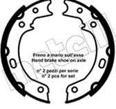 53-0692 Sada brzdových čelistí, parkovací brzda METELLI
