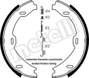 53-0241K METELLI sada brzd. čeľustí parkov. brzdy 53-0241K METELLI