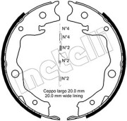 53-0450K Sada brzdových čelistí, parkovací brzda METELLI
