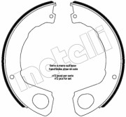53-0665 Sada brzdových čelistí, parkovací brzda METELLI