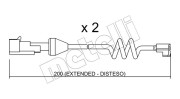 SU.165K METELLI výstrażný kontakt opotrebenia brzdového oblożenia SU.165K METELLI
