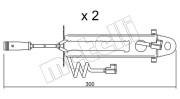 SU.173K METELLI výstrażný kontakt opotrebenia brzdového oblożenia SU.173K METELLI