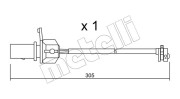 SU.248 METELLI výstrażný kontakt opotrebenia brzdového oblożenia SU.248 METELLI