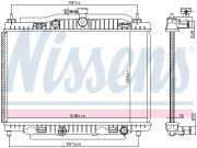 606779 Chladič, chlazení motoru NISSENS