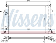 693518 Chladič, chlazení motoru NISSENS