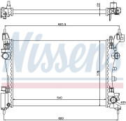 695945 Chladič, chlazení motoru NISSENS