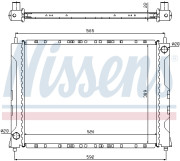 692583 Chladič, chlazení motoru NISSENS