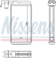 73382 NISSENS výmenník tepla vnútorného kúrenia 73382 NISSENS