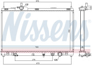 646946 Chladič, chlazení motoru NISSENS