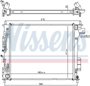666205 Chladič, chlazení motoru NISSENS