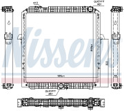 67191 Chladič, chlazení motoru NISSENS