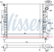 695229 Chladič, chlazení motoru NISSENS
