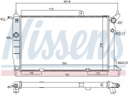 698164 Chladič, chlazení motoru NISSENS