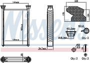 707309 Výměník tepla, vnitřní vytápění NISSENS