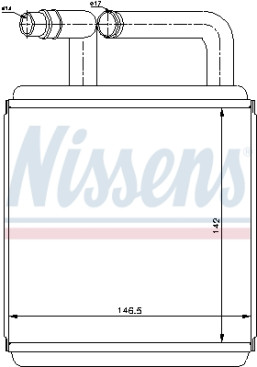 77618 Výměník tepla, vnitřní vytápění NISSENS