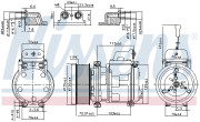 890331 Kompresor, klimatizace ** FIRST FIT ** NISSENS