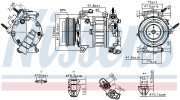 890589 Kompresor, klimatizace ** FIRST FIT ** NISSENS