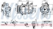 890608 Kompresor, klimatizace ** FIRST FIT ** NISSENS