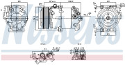 890897 Kompresor, klimatizace ** FIRST FIT ** NISSENS