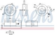 91470 Olejový chladič, motorový olej NISSENS