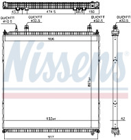 606764 NISSENS chladič motora 606764 NISSENS