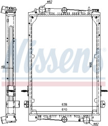 61427A NISSENS chladič motora 61427A NISSENS
