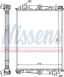 614400 NISSENS chladič motora 614400 NISSENS