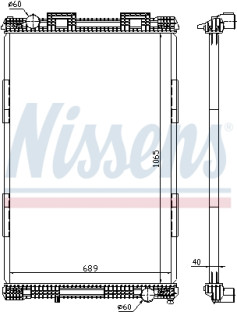 628720 NISSENS chladič motora 628720 NISSENS