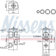 999455 NISSENS expanzný ventil klimatizácie 999455 NISSENS