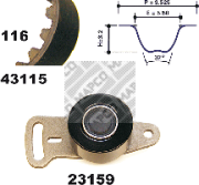 23115 ozubení,sada rozvodového řemene MAPCO