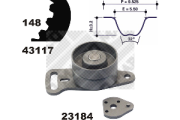 23119 ozubení,sada rozvodového řemene MAPCO
