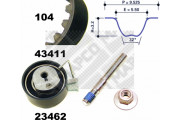 23411 ozubení,sada rozvodového řemene MAPCO