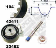 23411 ozubení,sada rozvodového řemene MAPCO