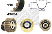 23605 ozubení,sada rozvodového řemene MAPCO