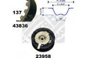 23837 ozubení,sada rozvodového řemene MAPCO