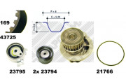 41725 Vodní pumpa + sada ozubeného řemene MAPCO