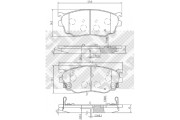 6743 Sada brzdových destiček, kotoučová brzda MAPCO